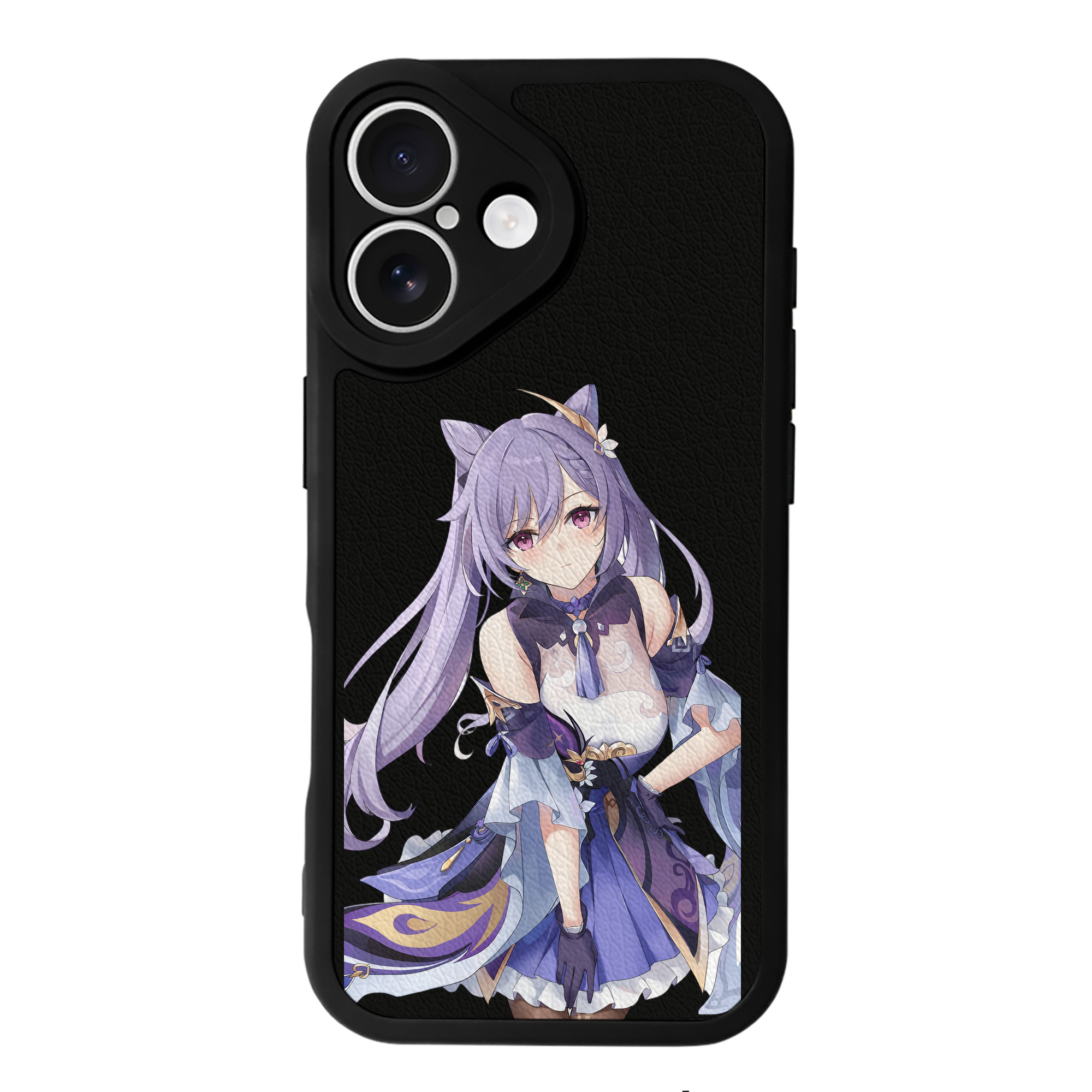げんし神 刻晴 こくせい genshin Kokusei 【iPhone 16シリーズ対応】シリコンスマホケース（レザー調） 材質：シリコン
